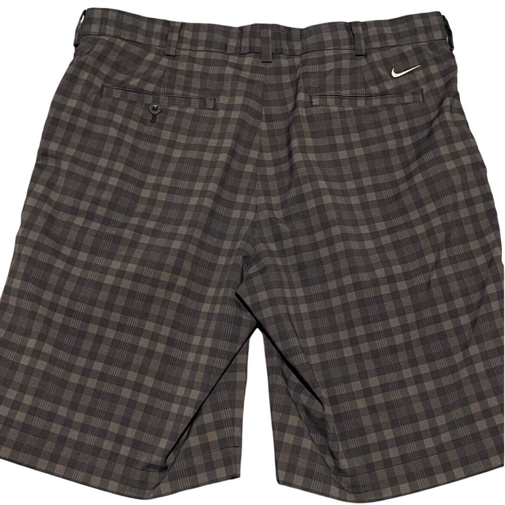 Nike Golf Dri-FIT Plaid Shorts Mens Size 36 Gray Performance Athletic Casual - Picture 2 of 7